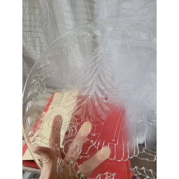 Pilgrim glass Xmas platter party serving - Picture 3 of 4